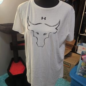 Project Rock Under Armour White Short Sleeve